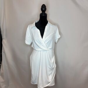 Elegant White Wrap Dress